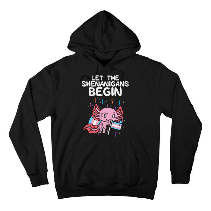 Axolotl Transgende.r Flag Shenanigans Tran.s Transsexual Pride Tall Hoodie