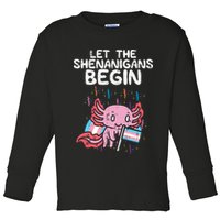 Axolotl Transgende.r Flag Shenanigans Tran.s Transsexual Pride Toddler Long Sleeve Shirt