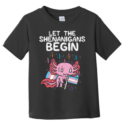Axolotl Transgende.r Flag Shenanigans Tran.s Transsexual Pride Toddler T-Shirt