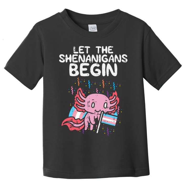 Axolotl Transgende.r Flag Shenanigans Tran.s Transsexual Pride Toddler T-Shirt
