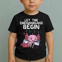 Axolotl Transgende.r Flag Shenanigans Tran.s Transsexual Pride Toddler T-Shirt