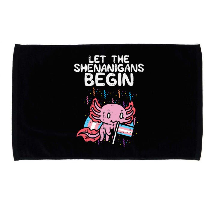 Axolotl Transgende.r Flag Shenanigans Tran.s Transsexual Pride Microfiber Hand Towel