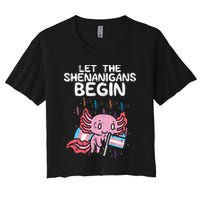 Axolotl Transgende.r Flag Shenanigans Tran.s Transsexual Pride Crop Top