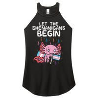 Axolotl Transgende.r Flag Shenanigans Tran.s Transsexual Pride Women's Perfect Tri Rocker Tank