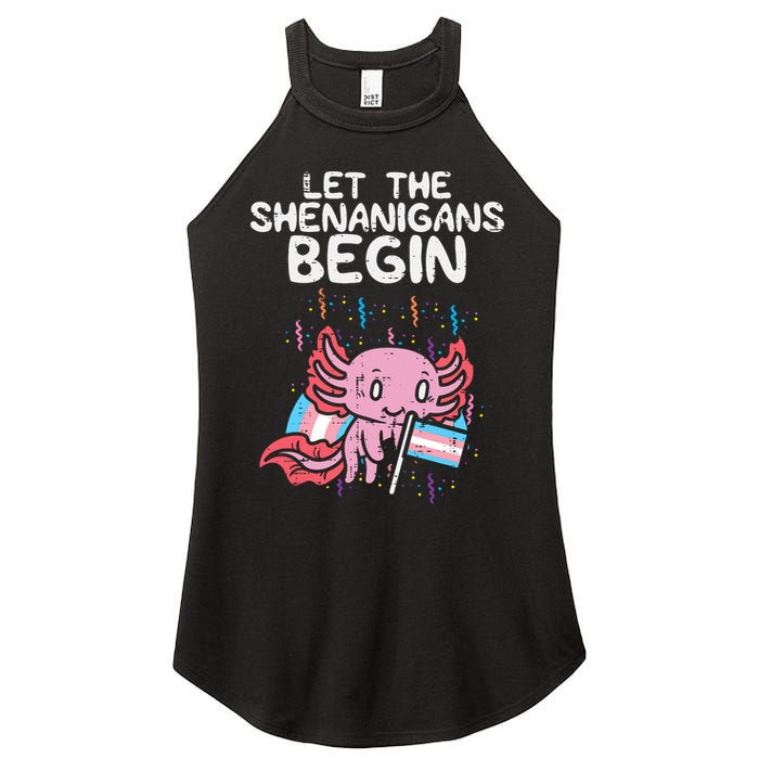 Axolotl Transgende.r Flag Shenanigans Tran.s Transsexual Pride Women's Perfect Tri Rocker Tank