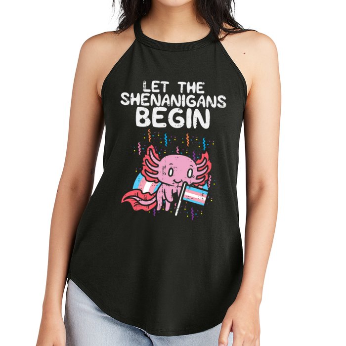 Axolotl Transgende.r Flag Shenanigans Tran.s Transsexual Pride Women's Perfect Tri Rocker Tank