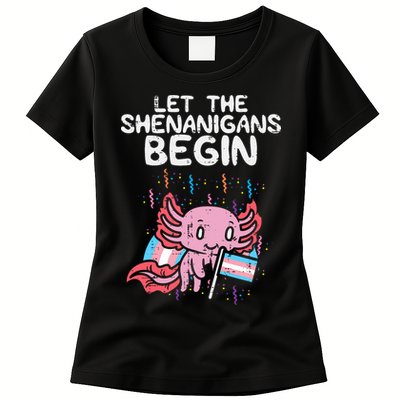 Axolotl Transgende.r Flag Shenanigans Tran.s Transsexual Pride Womens T-Shirt