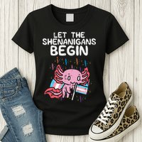 Axolotl Transgende.r Flag Shenanigans Tran.s Transsexual Pride Womens T-Shirt