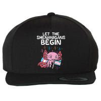 Axolotl Transgende.r Flag Shenanigans Tran.s Transsexual Pride Wool Snapback Cap