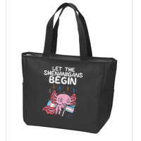 Axolotl Transgende.r Flag Shenanigans Tran.s Transsexual Pride Zip Tote Bag