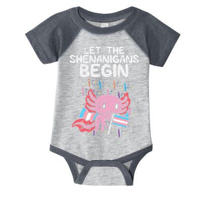 Axolotl Transgende.r Flag Shenanigans Tran.s Transsexual Pride Infant Baby Jersey Bodysuit