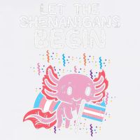 Axolotl Transgende.r Flag Shenanigans Tran.s Transsexual Pride Garment-Dyed Sweatshirt
