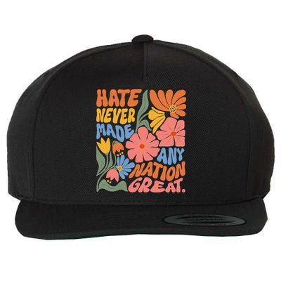 Anti Trump Floral Democrat President Liberal Gift Wool Snapback Cap