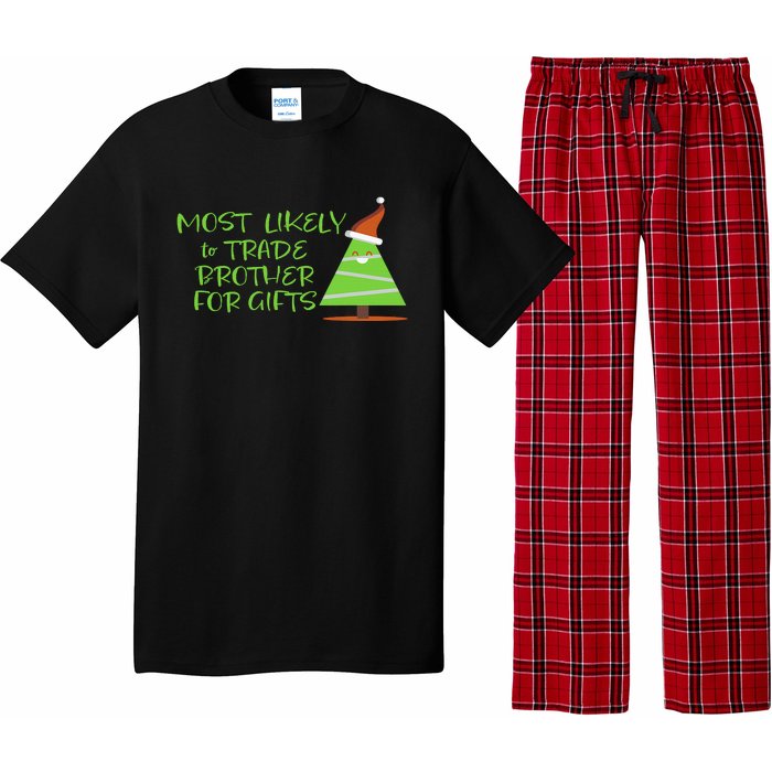 AS tees Funny Family Holiday Most Likely Trade Brother  Pajama Set