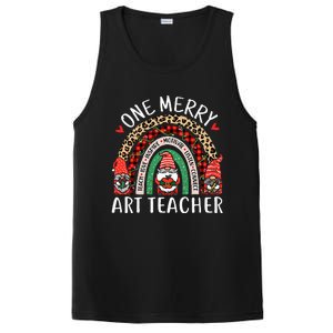 Art Teacher Funny Gnomes Christmas Teacher Rainbow PosiCharge Competitor Tank