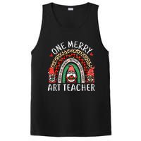 Art Teacher Funny Gnomes Christmas Teacher Rainbow PosiCharge Competitor Tank