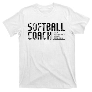 AS Tees Funny Comical Softball Coach Baseball Bigger Balls T-Shirt