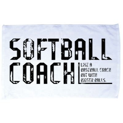 AS Tees Funny Comical Softball Coach Baseball Bigger Balls Microfiber Hand Towel