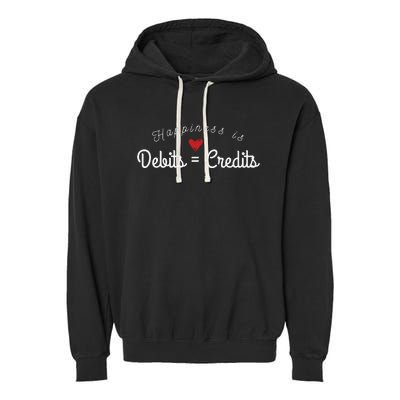 Accountant T Funny Debits Equals Credits CPA Garment-Dyed Fleece Hoodie