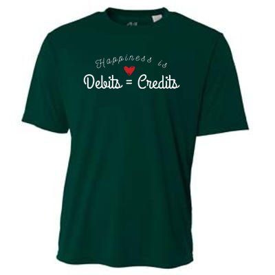 Accountant T Funny Debits Equals Credits CPA Cooling Performance Crew T-Shirt