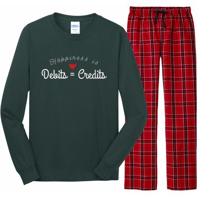 Accountant T Funny Debits Equals Credits CPA Long Sleeve Pajama Set