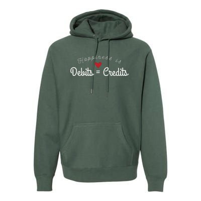 Accountant T Funny Debits Equals Credits CPA Premium Hoodie