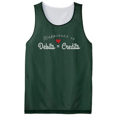 Accountant T Funny Debits Equals Credits CPA Mesh Reversible Basketball Jersey Tank