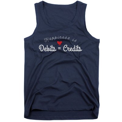 Accountant T Funny Debits Equals Credits CPA Tank Top