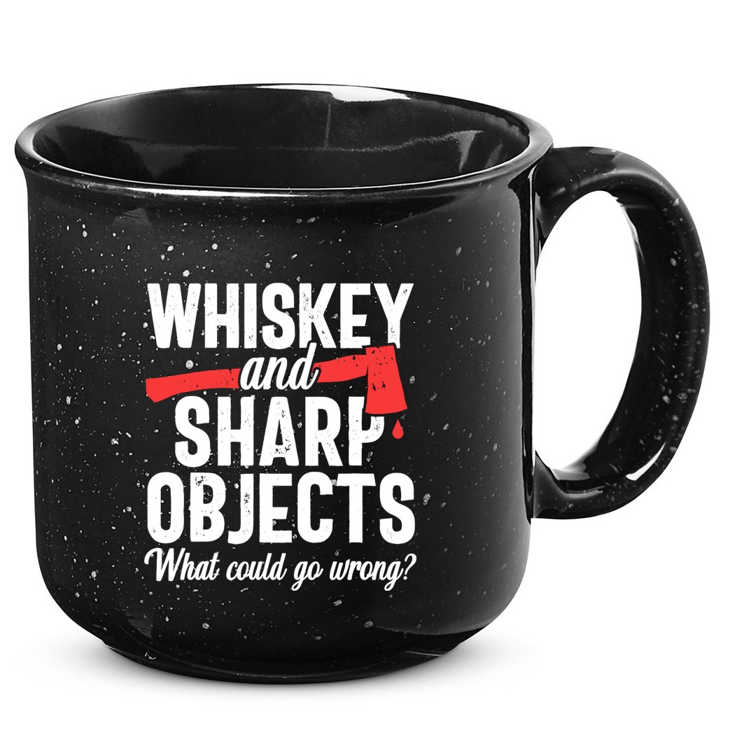 Axe Throwing Funny Targets Hatchet Lumberjack Gift 15oz Campfire Ceramic Mug
