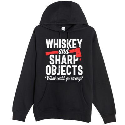 Axe Throwing Funny Targets Hatchet Lumberjack Gift Premium Pullover Hoodie