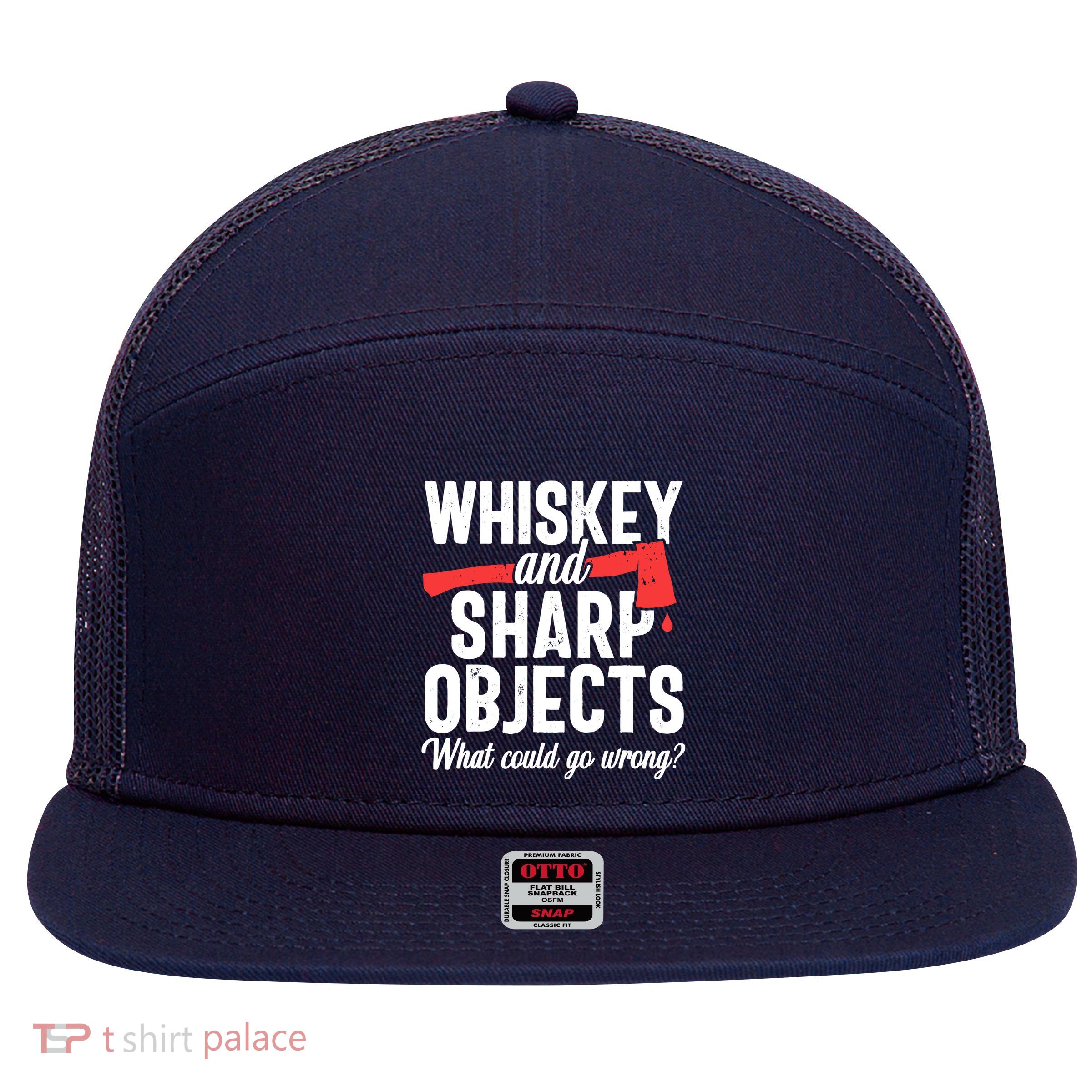 Axe Throwing Funny Targets Hatchet Lumberjack Gift 7 Panel Mesh Trucker Snapback Hat