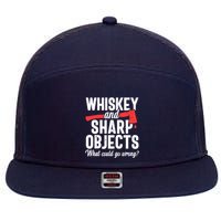 Axe Throwing Funny Targets Hatchet Lumberjack Gift 7 Panel Mesh Trucker Snapback Hat