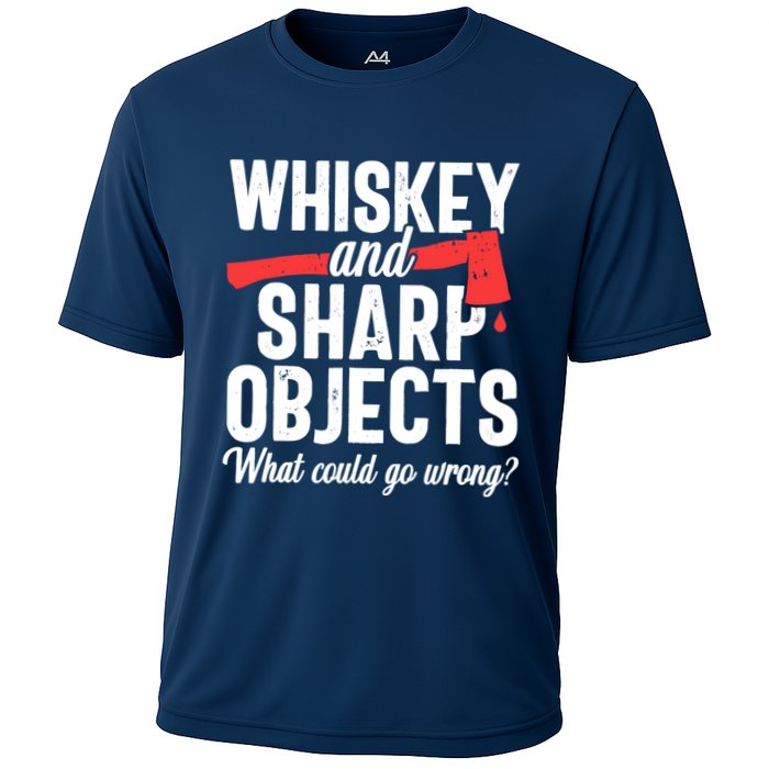Axe Throwing Funny Targets Hatchet Lumberjack Gift Cooling Performance Crew T-Shirt