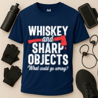 Axe Throwing Funny Targets Hatchet Lumberjack Gift Cooling Performance Crew T-Shirt