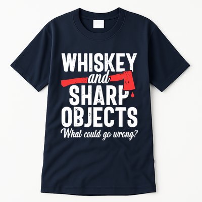 Axe Throwing Funny Targets Hatchet Lumberjack Gift Tall T-Shirt