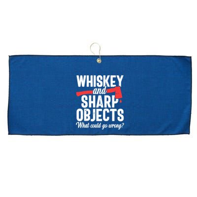 Axe Throwing Funny Targets Hatchet Lumberjack Gift Large Microfiber Waffle Golf Towel