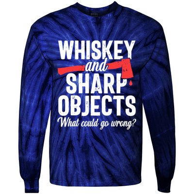Axe Throwing Funny Targets Hatchet Lumberjack Gift Tie-Dye Long Sleeve Shirt