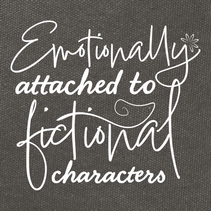 Attached To Fictional Characters Book Lovers Cotton Canvas Backpack