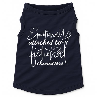 Attached To Fictional Characters Book Lovers Doggie Tank