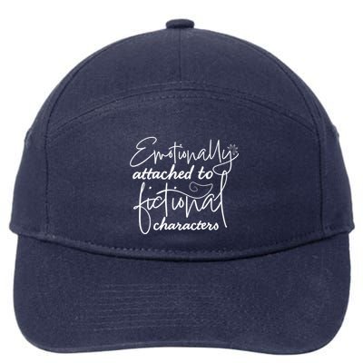 Attached To Fictional Characters Book Lovers 7-Panel Snapback Hat