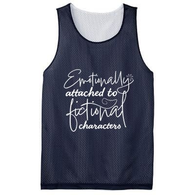 Attached To Fictional Characters Book Lovers Mesh Reversible Basketball Jersey Tank