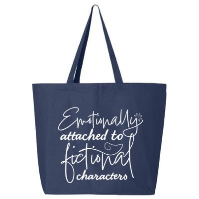 Attached To Fictional Characters Book Lovers 25L Jumbo Tote
