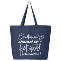 Attached To Fictional Characters Book Lovers 25L Jumbo Tote