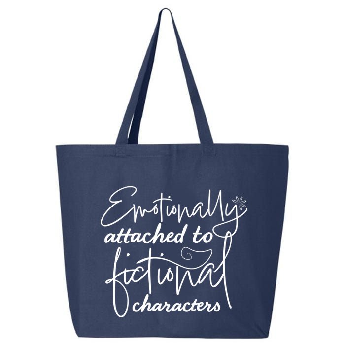 Attached To Fictional Characters Book Lovers 25L Jumbo Tote