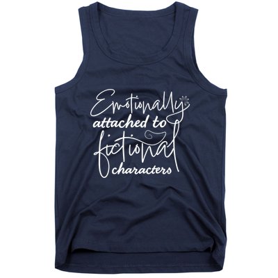 Attached To Fictional Characters Book Lovers Tank Top