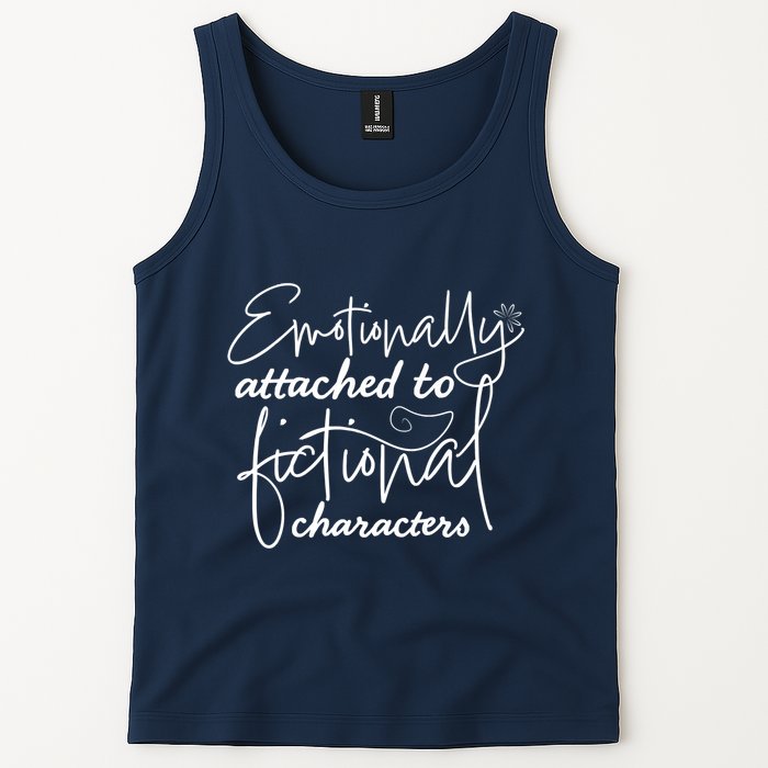 Attached To Fictional Characters Book Lovers Tank Top