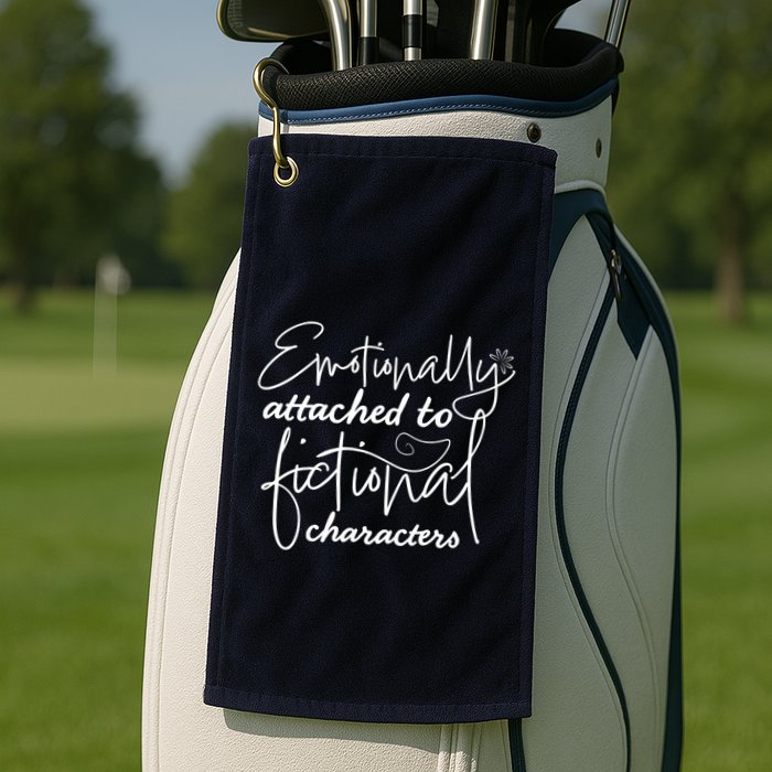 Attached To Fictional Characters Book Lovers Golf Towel