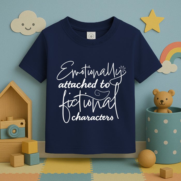 Attached To Fictional Characters Book Lovers Toddler T-Shirt
