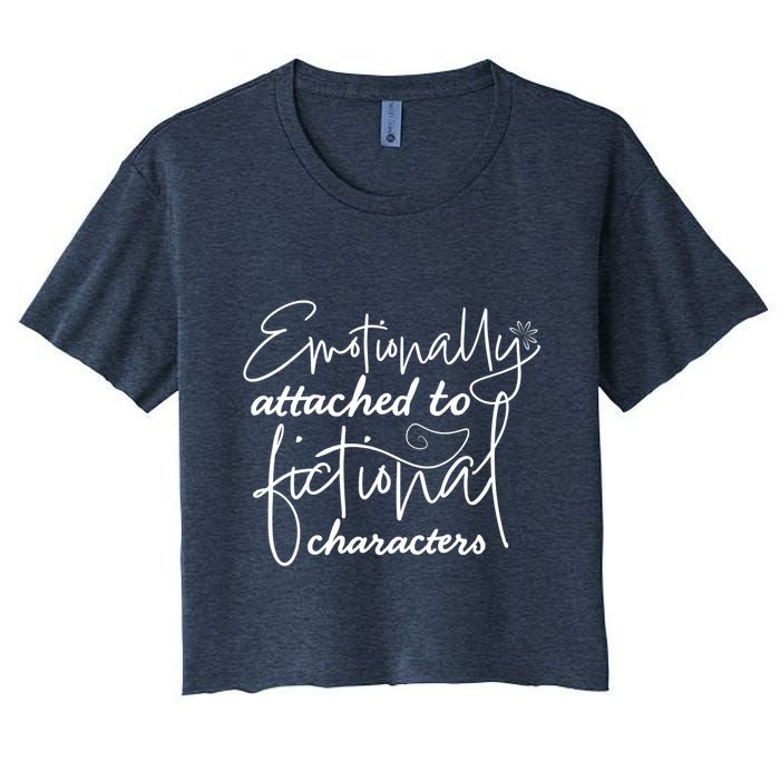 Attached To Fictional Characters Book Lovers Crop Top