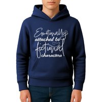Attached To Fictional Characters Book Lovers Kids Hoodie